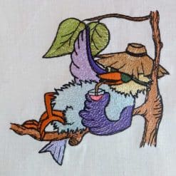 Harrys holidays - the bird machine embroidery
