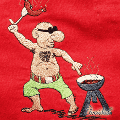 King of barbecue machine embroidery
