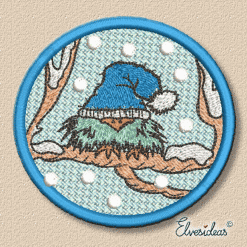 Lace winter bird machine embroidery