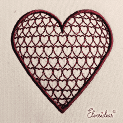 3D Heart freebie machine embroidery