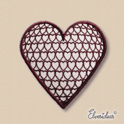 3D heart Freebie machine embroidery