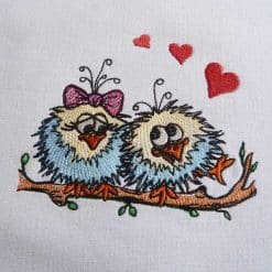 doodle birds in love