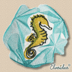 seahorse machine embroidery