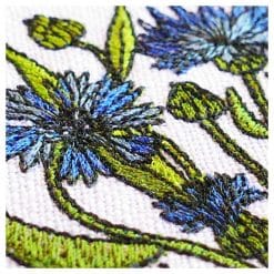 Cornflower small - centaurea cyanus machine embroidery