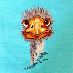 Machine embroidery Murphy - the cool ostrich