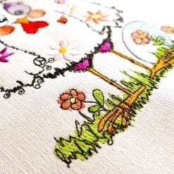 hippy chicken machine embroidery