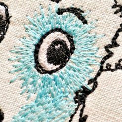 Alternative view of Embroidery design Hippy dog votes for peace