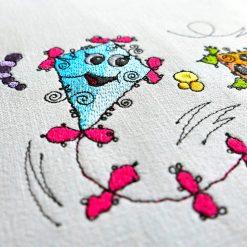 cheerful kites machine embroidery