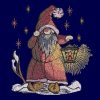 dwarf lights up his lantern Machine embroidery